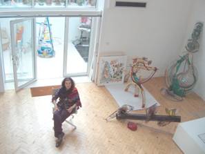 Agathe Sorel in the studio, Forest Hill, 2003